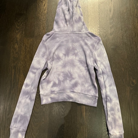 Aritzia Waffle Zip Up - Size Small Woman’s, Purple Tie Dya - Picture 2 of 2